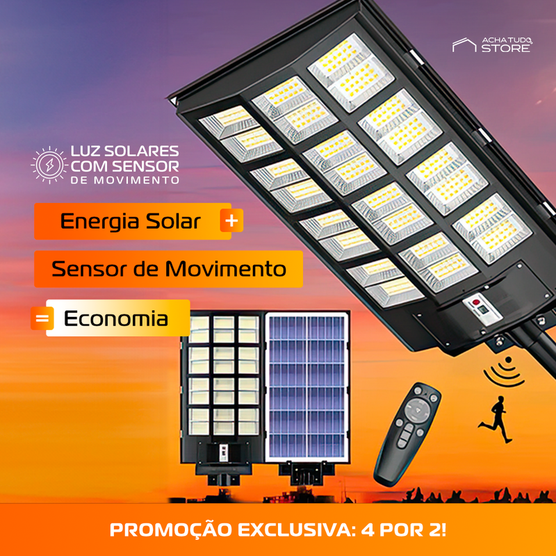 Luz Solares com Sensor de Movimento